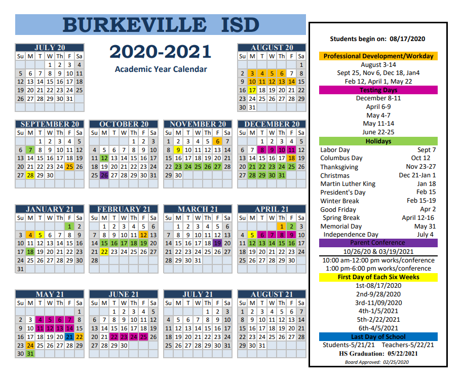 Bisd Calendar 2021 - Customize and Print