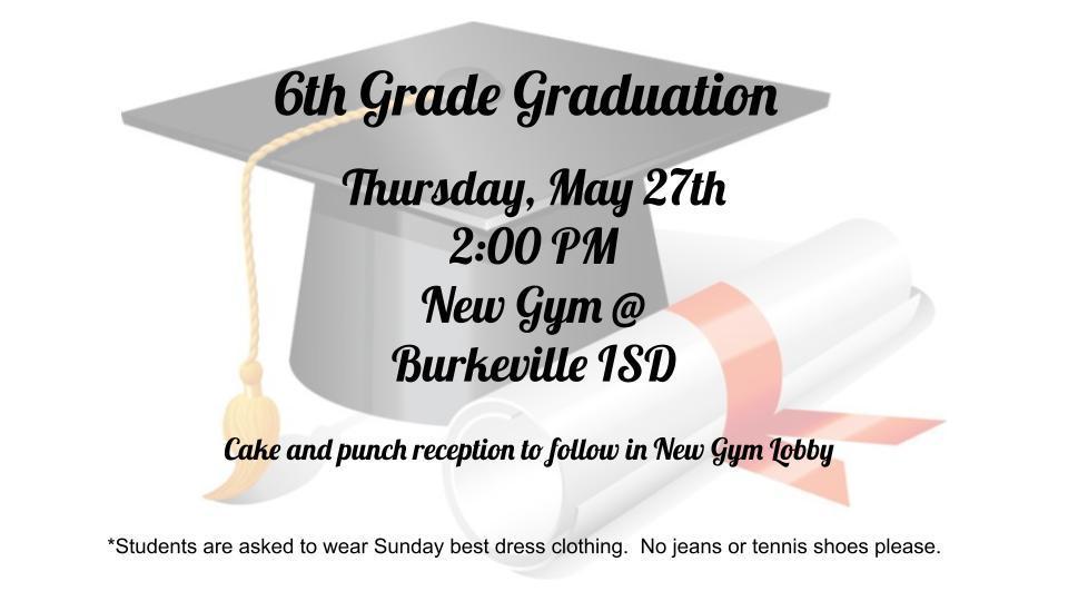 6th Grade Graduation Invitation